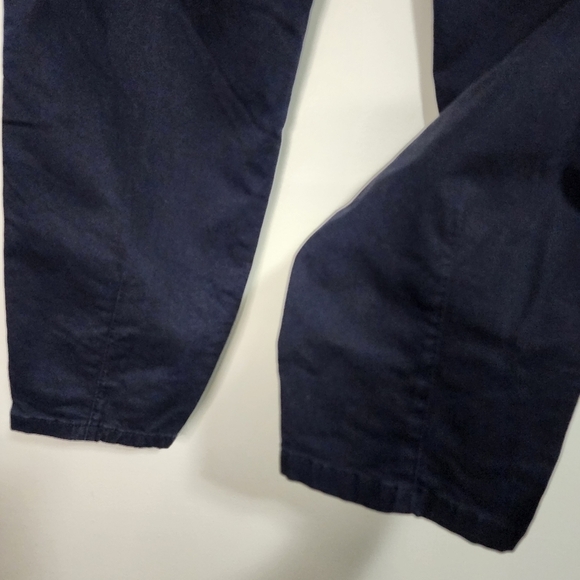Boden Blue exposed buttonfly tappered leg High Waist Pants lightly faded - Picture 10 of 13